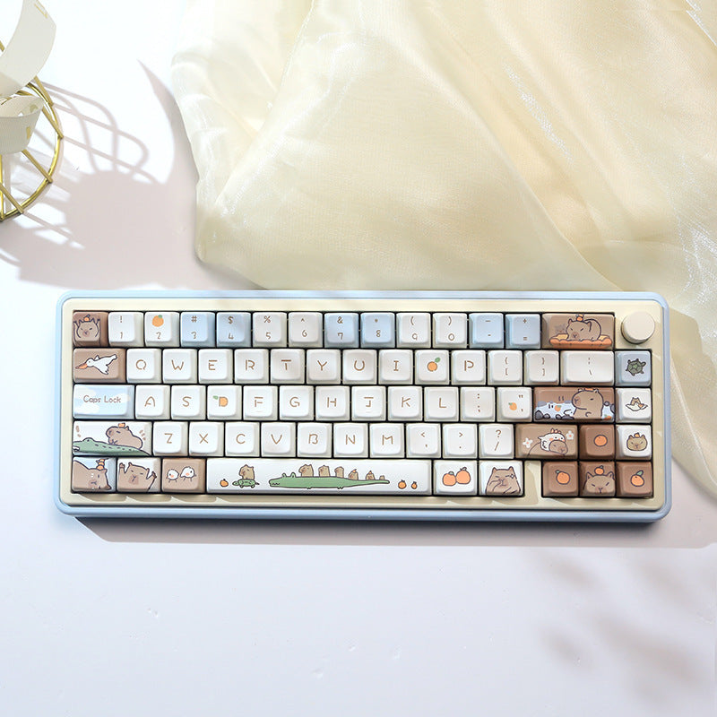 Capybara Mechanical Keyboard Keycaps – 138-Piece Set for Custom Mechanical Keyboards