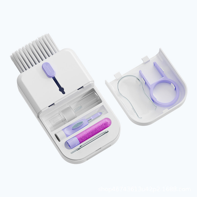 Portable 11-in-1 Electronics Cleaning Kit – Keyboard, Phone, Earphone & Screen Cleaning Tools with Storage Box