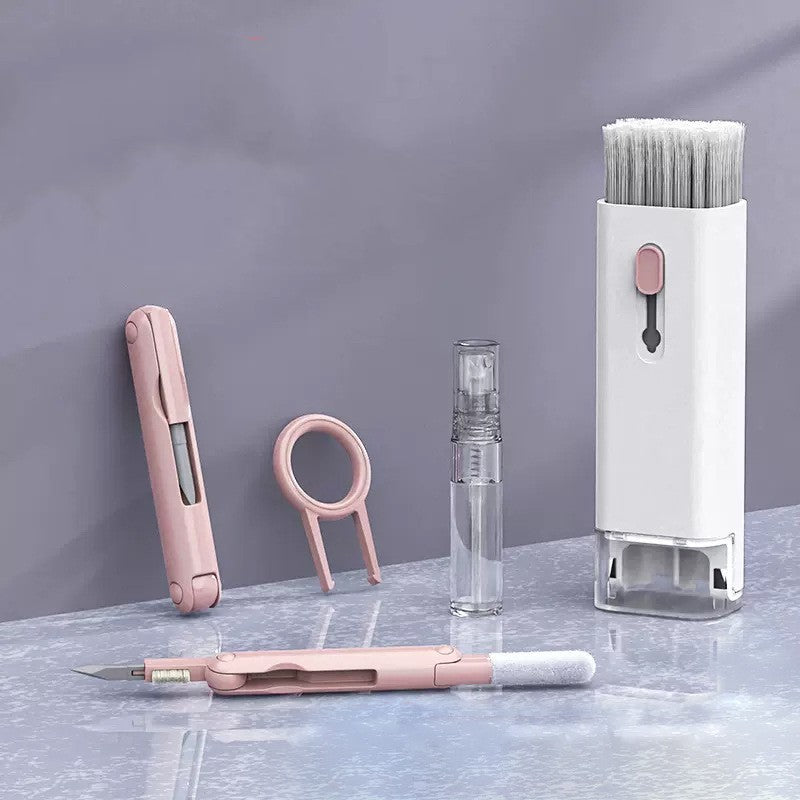 Portable 7-in-1 Multifunctional Electronics Cleaning Kit – Keyboard, Headset, Phone & Computer Tools