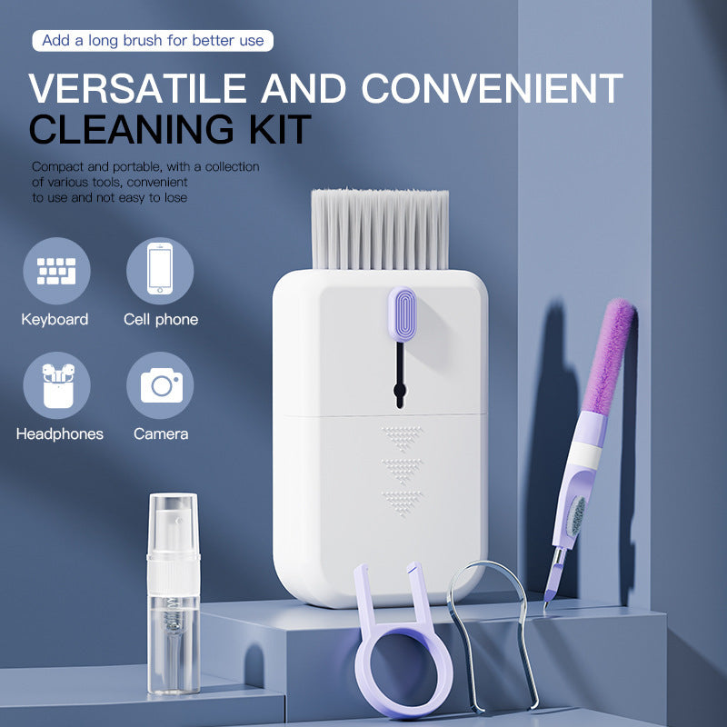 Portable 11-in-1 Electronics Cleaning Kit – Keyboard, Phone, Earphone & Screen Cleaning Tools with Storage Box