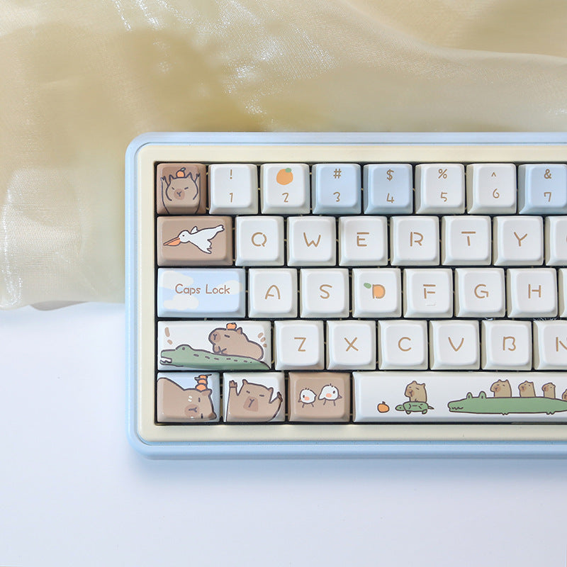 Capybara Mechanical Keyboard Keycaps – 138-Piece Set for Custom Mechanical Keyboards